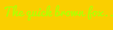 Image with Font Color B7FC00 and Background Color FACF00